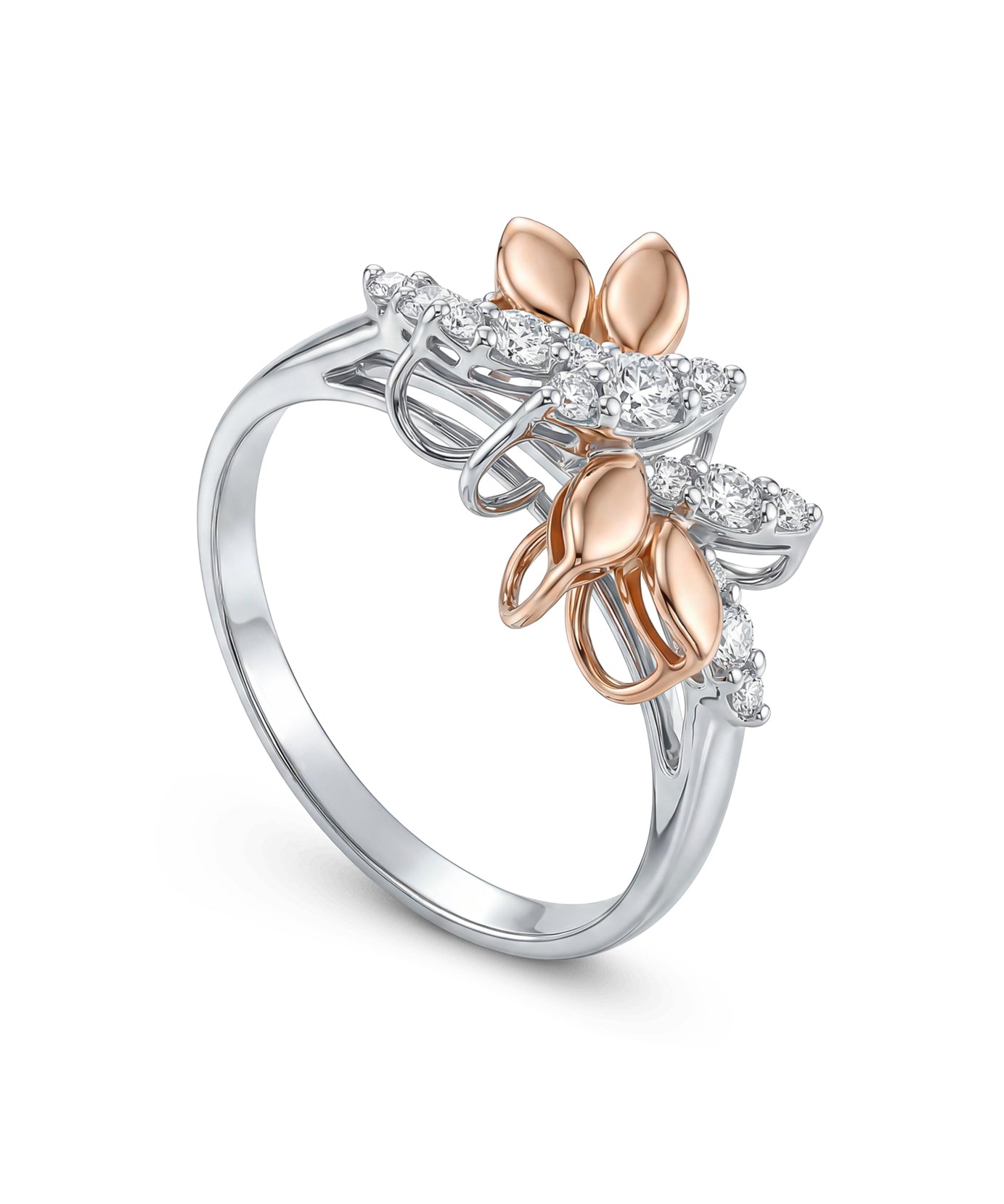 18k White Gold Grace Ring with Diamonds - B-XLK4567R