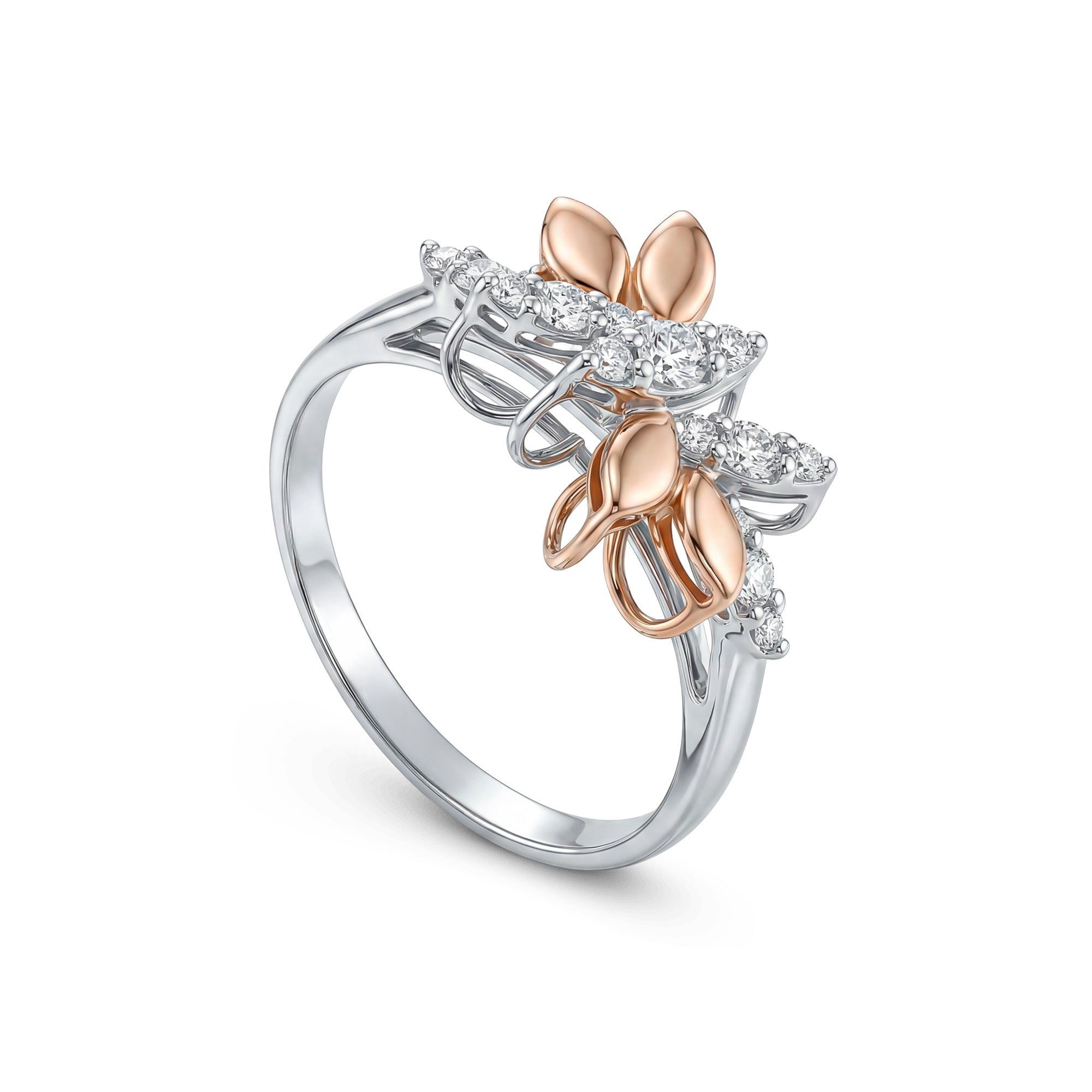 18k White Gold Grace Ring with Diamonds - B-XLK4567R