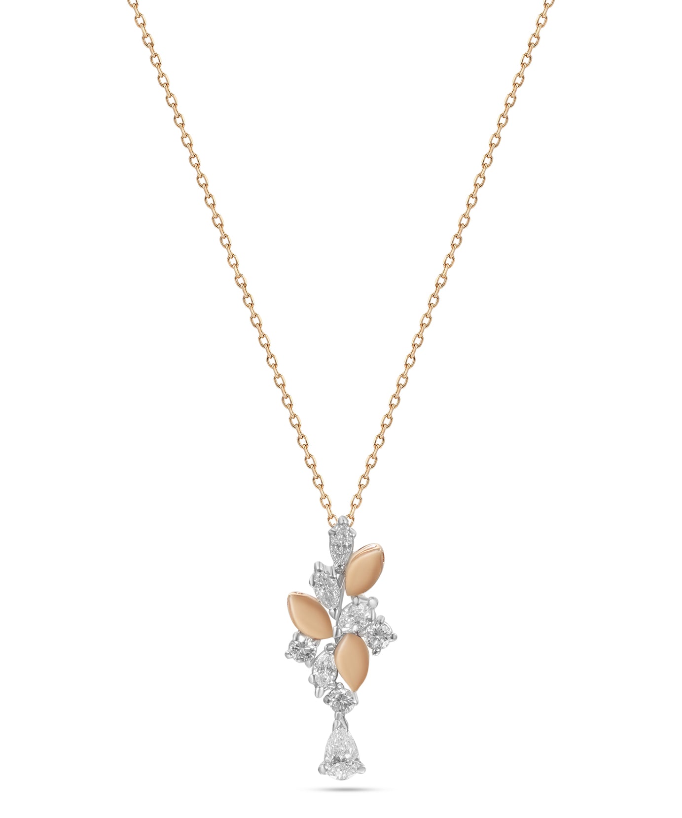 18k Yellow Gold Grace Pendant with Marquise Diamonds - B-XLK4613P