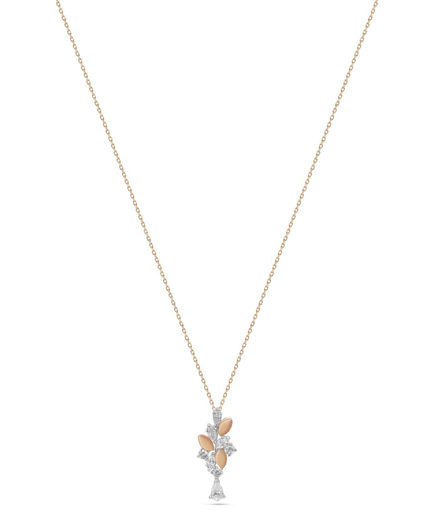 18k Yellow Gold Grace Pendant with Marquise Diamonds - B-XLK4613P