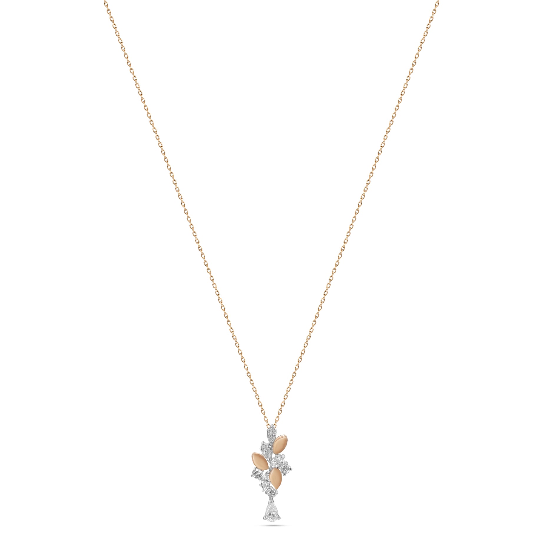 18k Yellow Gold Grace Pendant with Marquise Diamonds - B-XLK4613P