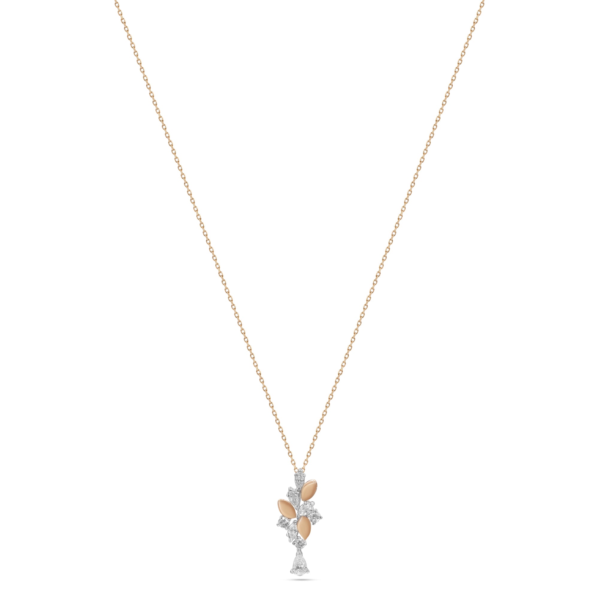 18k Yellow Gold Grace Pendant with Marquise Diamonds - B-XLK4613P