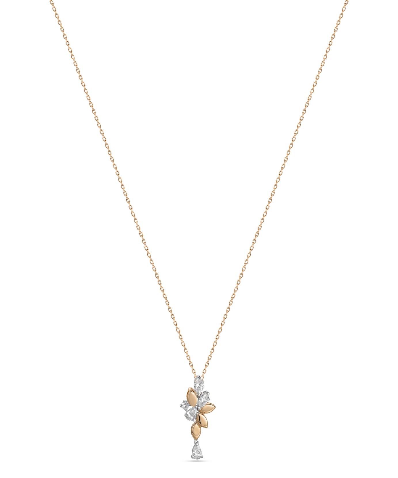 18k Yellow Gold Grace Pendant with Marquise Diamonds - B-XLK4619P