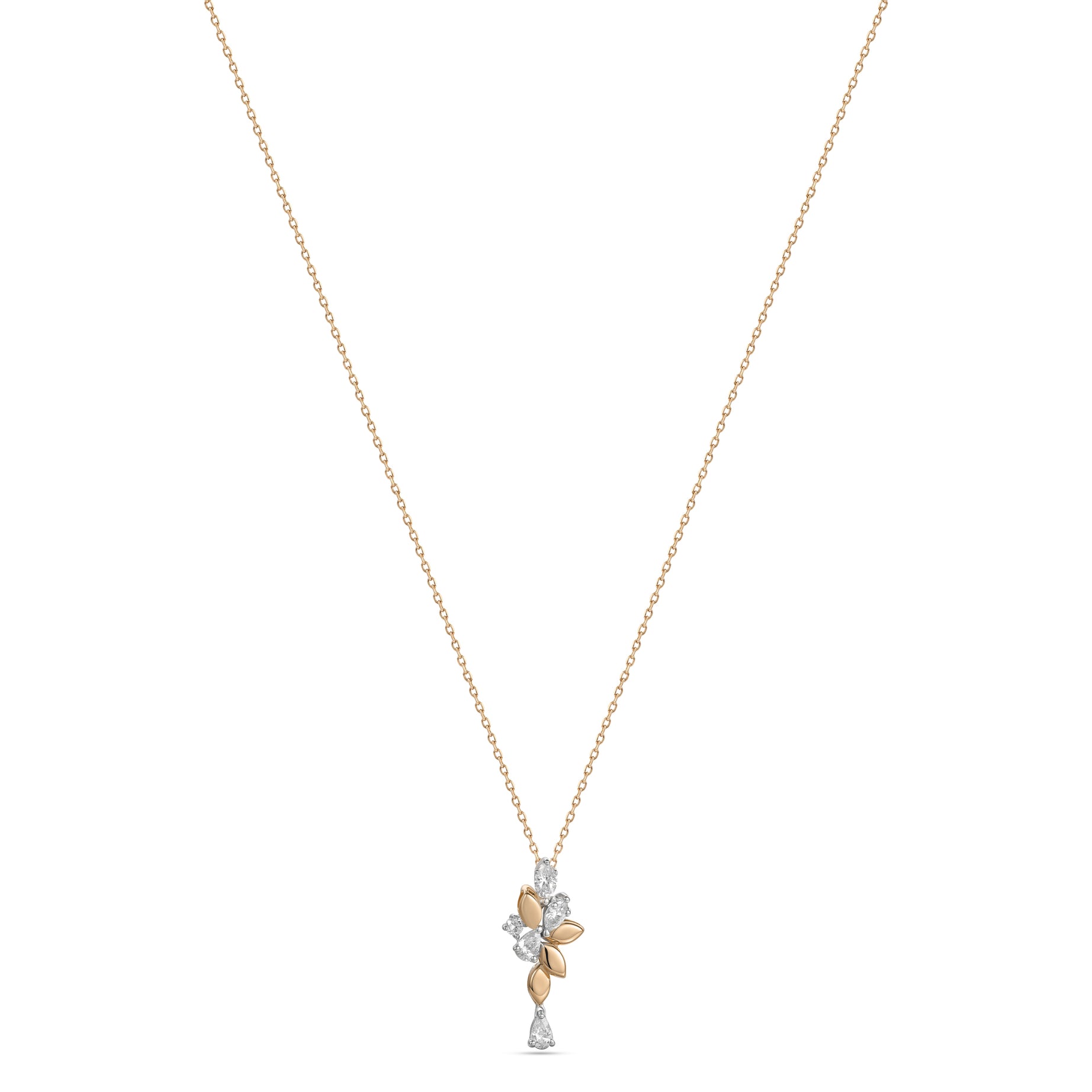 18k Yellow Gold Grace Pendant with Marquise Diamonds - B-XLK4619P