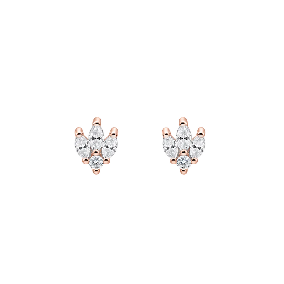 Sparkling Hoof Stud in 18k Rose gold - S-X013E