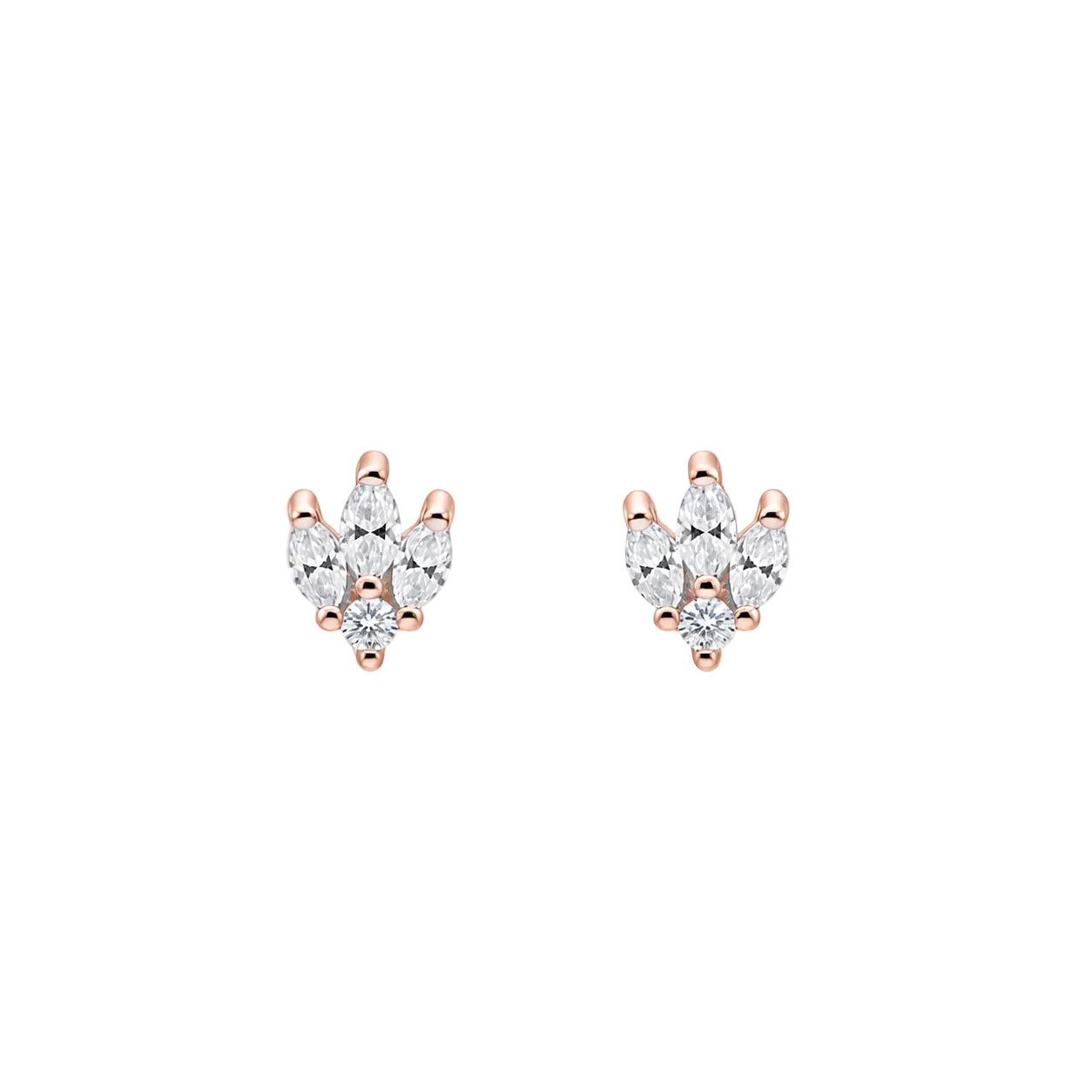 Sparkling Hoof Stud in 18k Rose gold - S-X013E