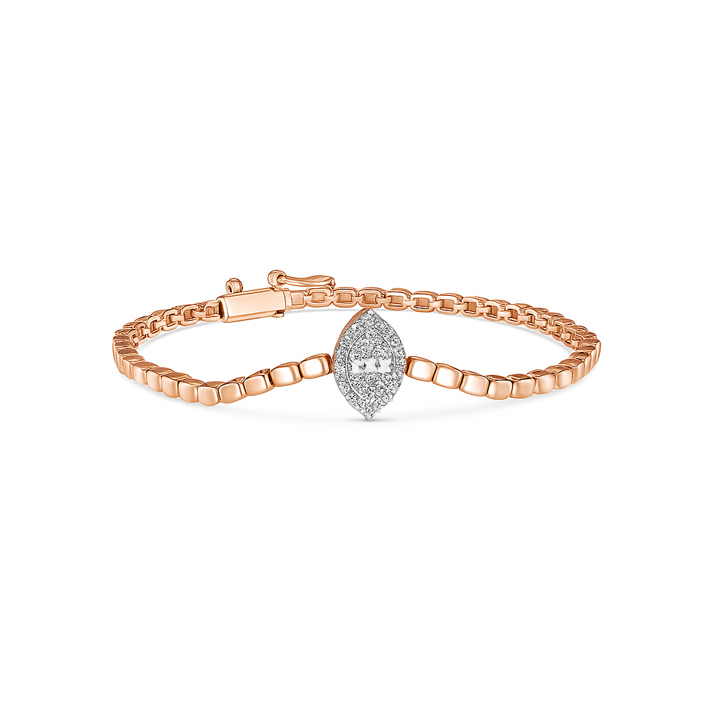 18K Rose Gold Diamond Bracelet - S-X193B