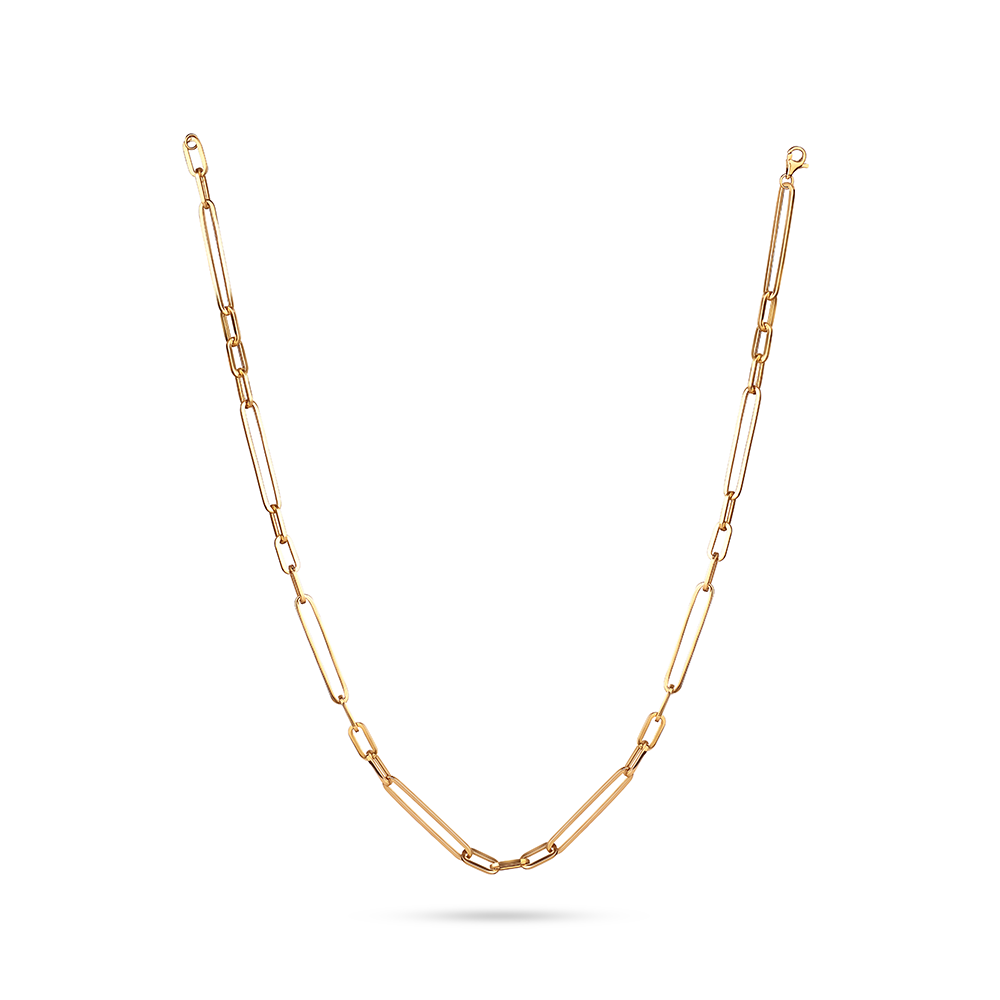 Beautiful infinity necklace with chains in the middle Necklace in 18K Rose Gold - MF042453N/R