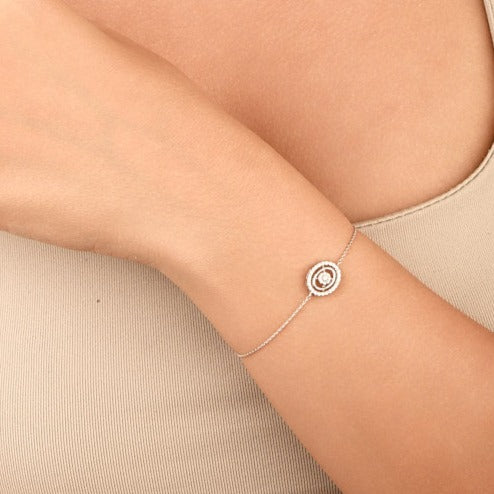 أنسيال ذهب عيار 18 قيراط المجموعه الصيفية الماظ / متوفره بالون أبيض