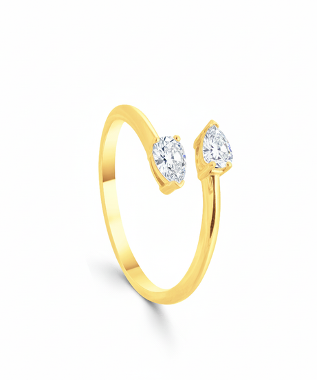18K Yellow gold Diamond Ring - S-R105B