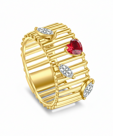 18k Yellow gold Diamond Rings - S-R443S