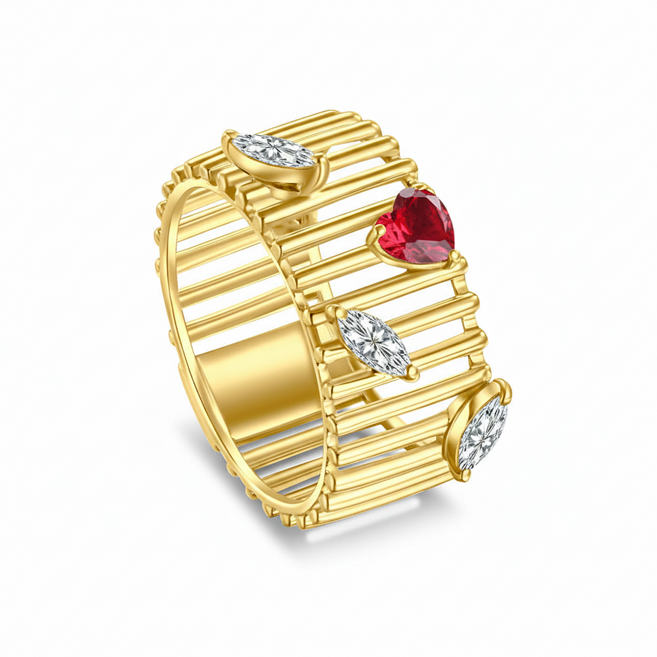 18k Yellow gold Diamond Rings - S-R443S