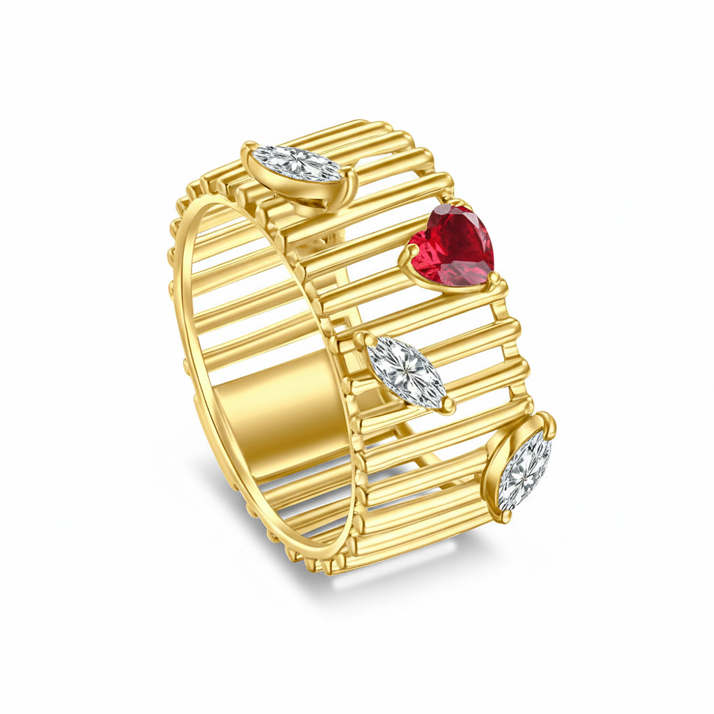 18k Yellow gold Diamond Rings - S-R443S