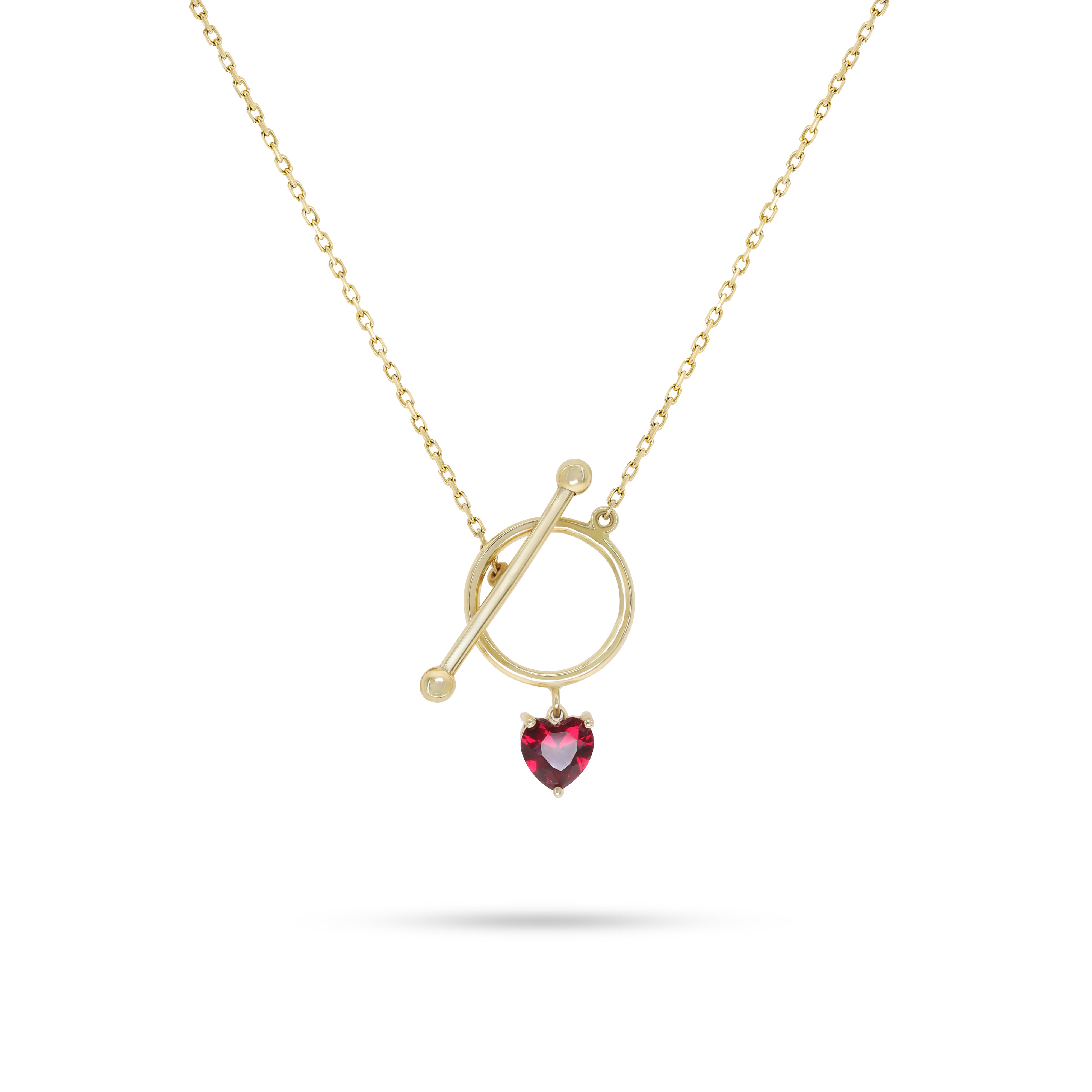 Heart shaped necklace with adjustable length - K-P111S