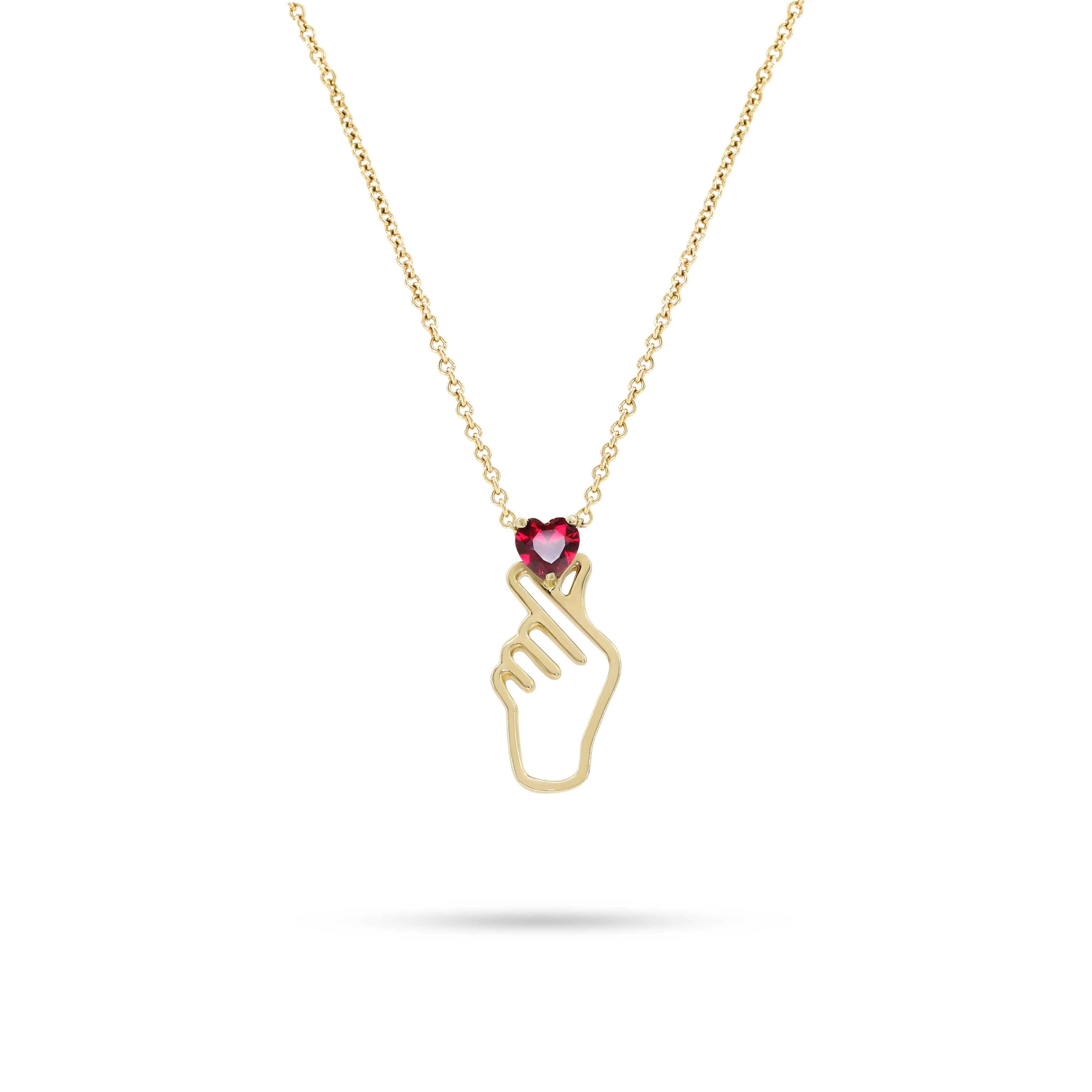 Arigato love sign necklace - K-P117S