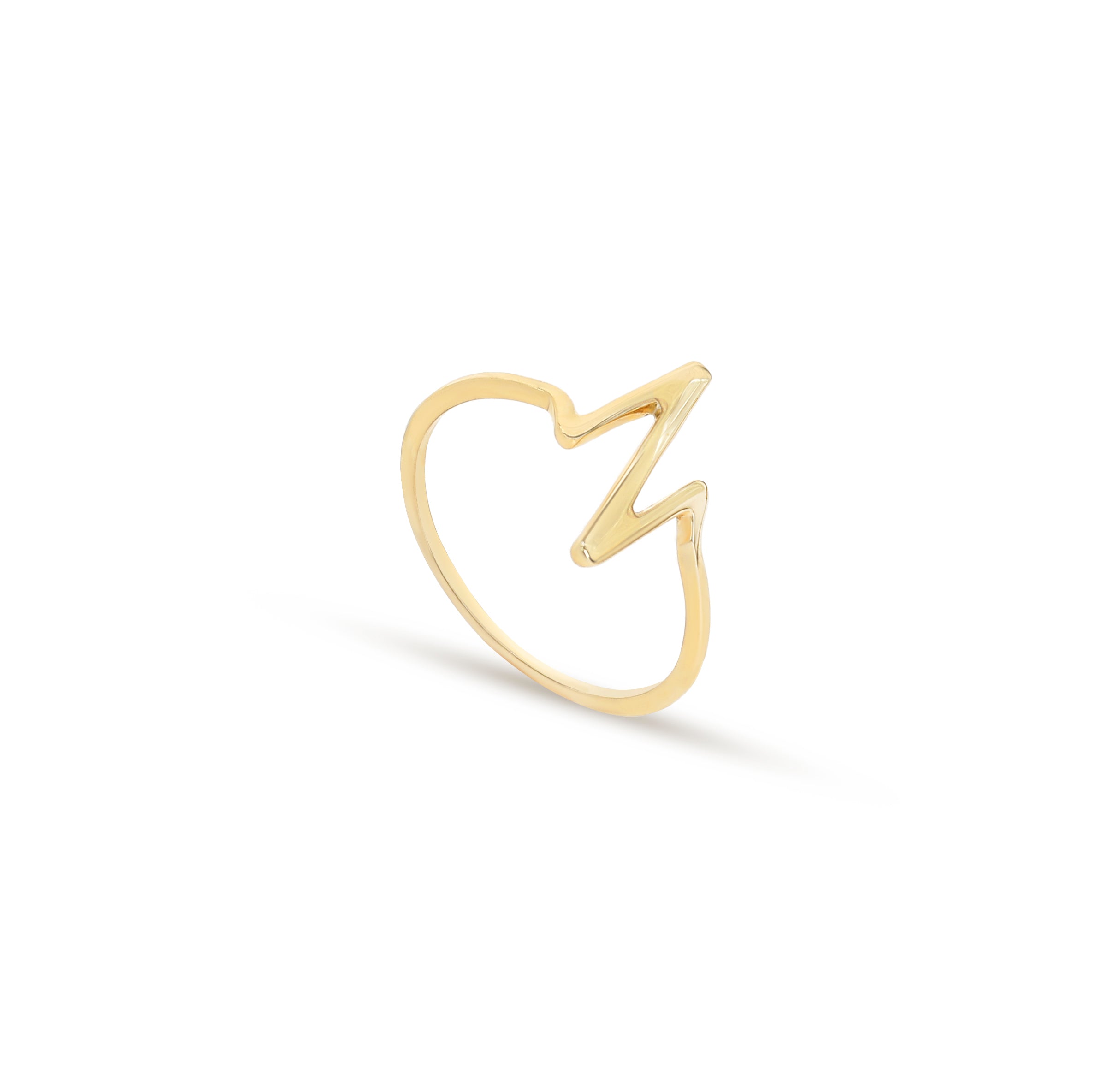 18K Heart Beats Shape Gold Ring - K-R140G