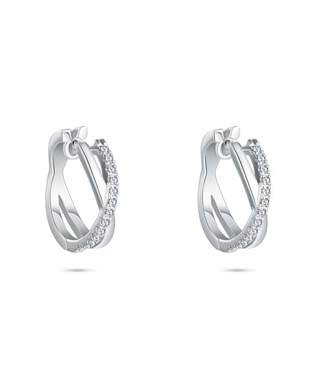 18K Diamond Earring in White gold - S-E300S