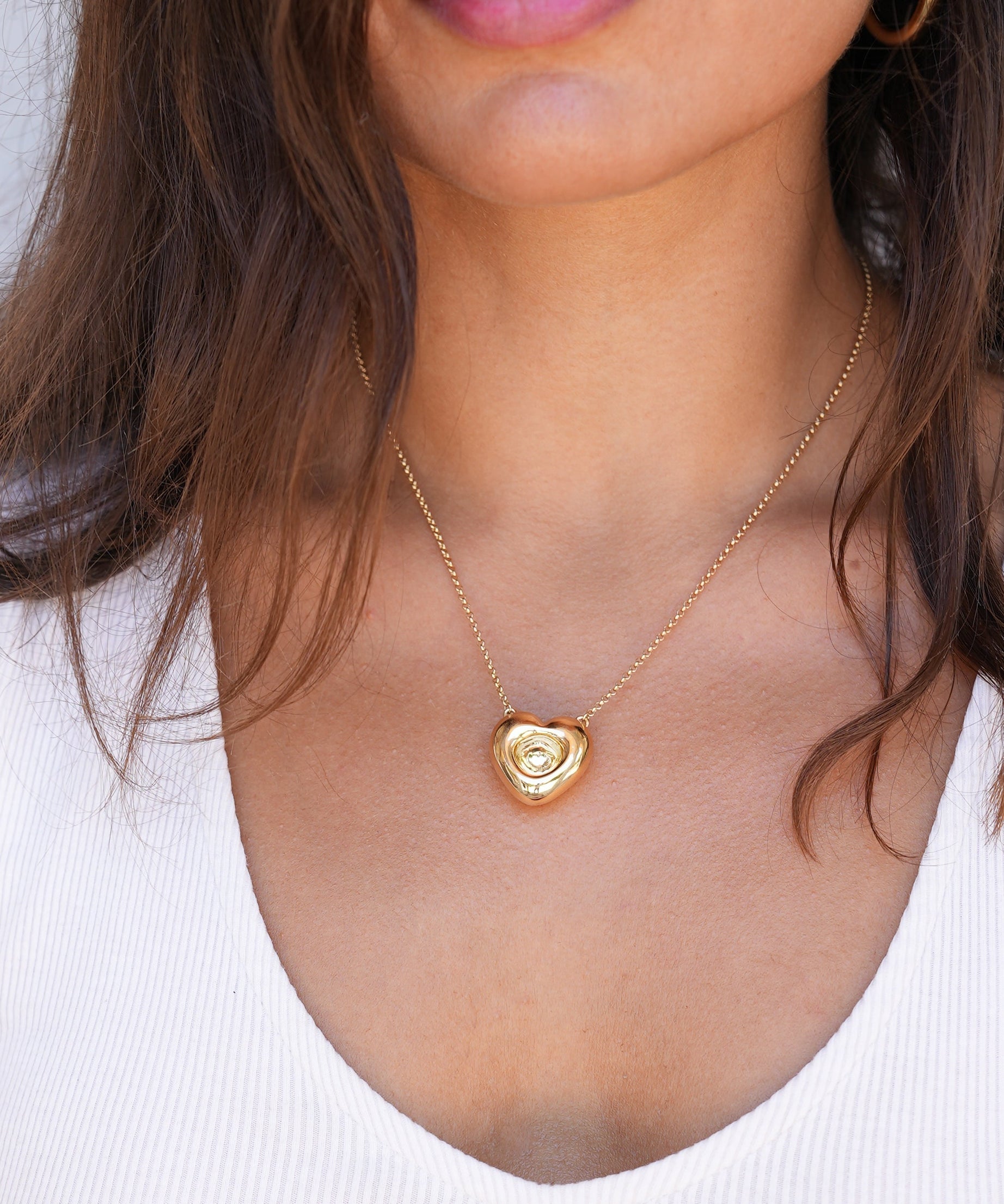18k Gold Eternal Heart Pendant