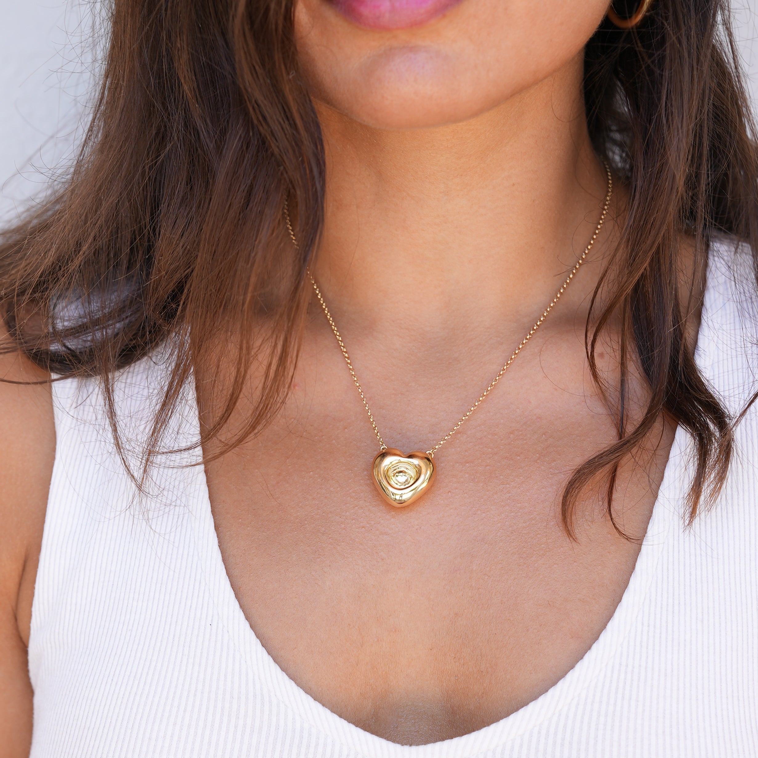 18k Gold Eternal Heart Pendant