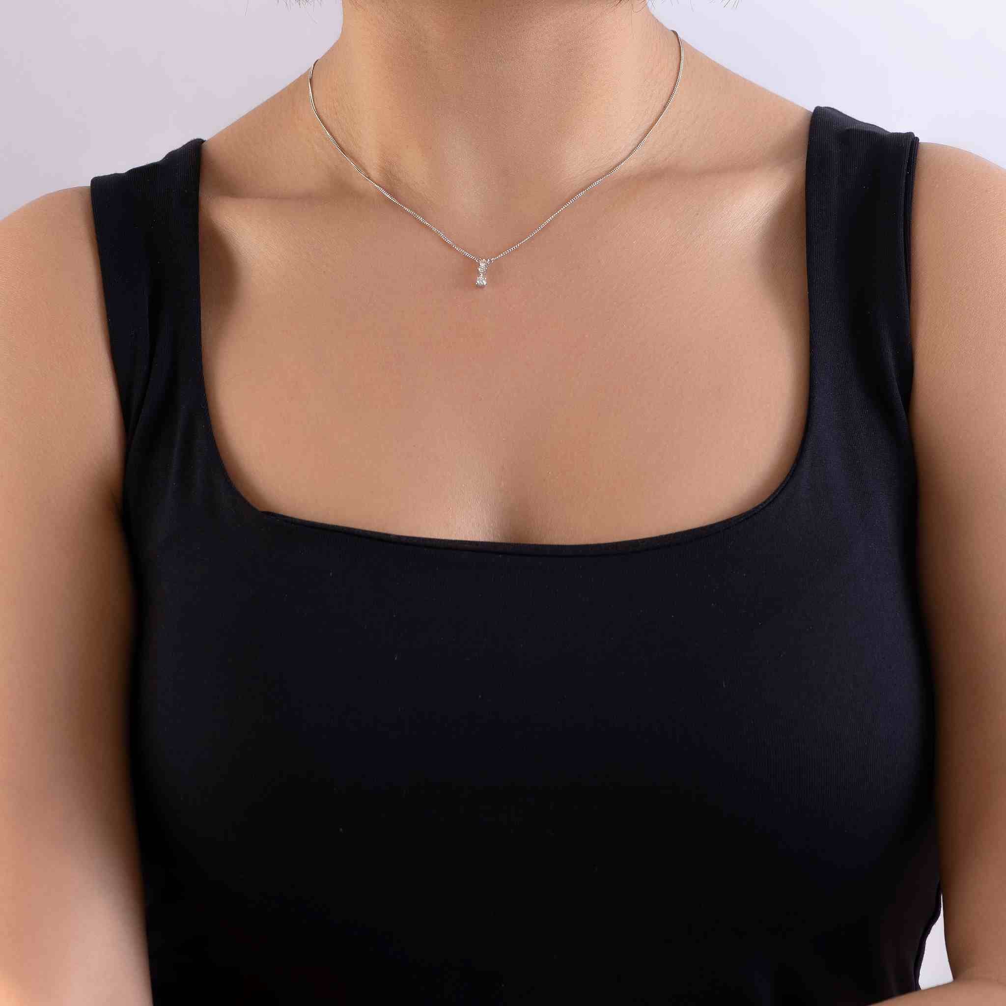 Beautiful Diamond Necklace fits you in 18K Yellow Gold - SIR1279