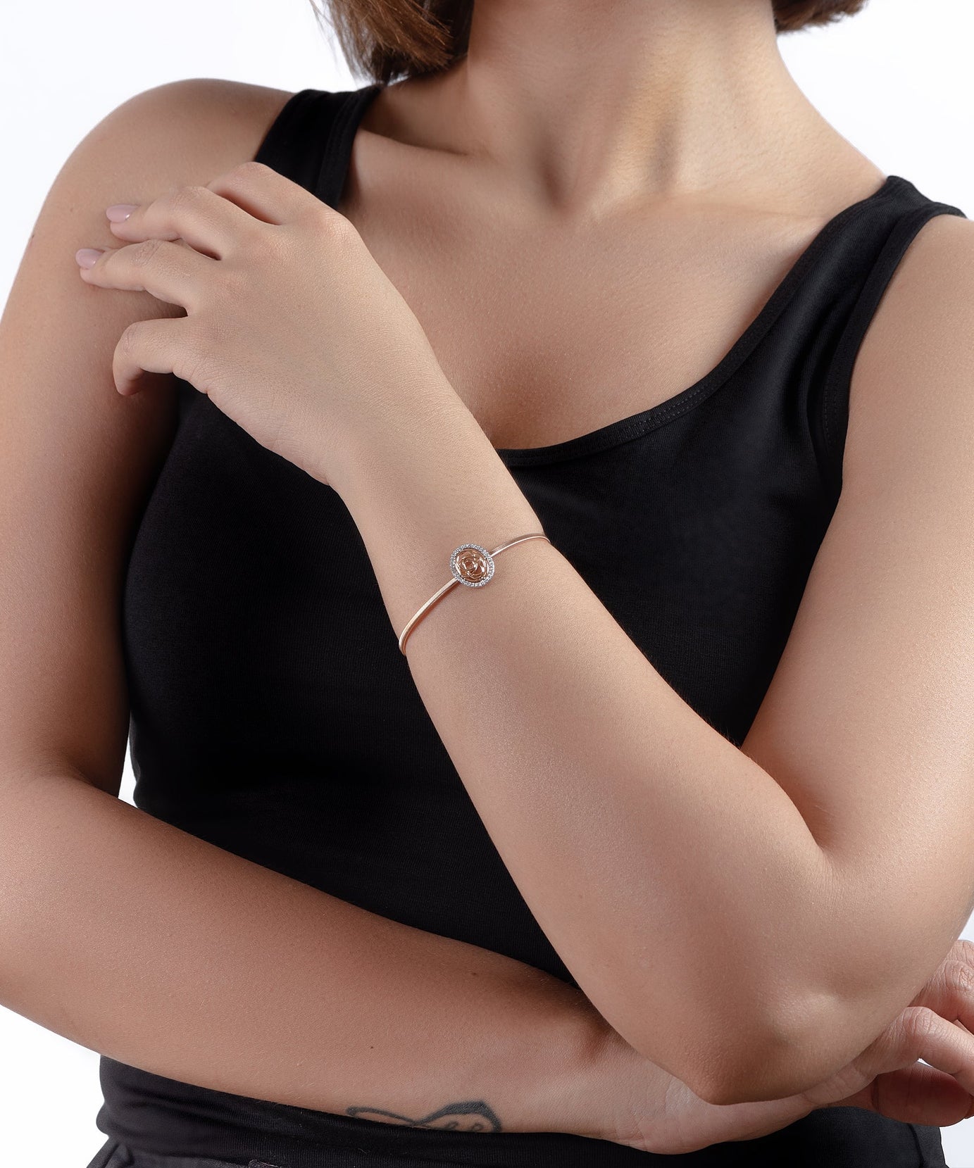 Tirette Dazzling Circle Diamond Bangle in 18K Yellow Gold - S-X28B