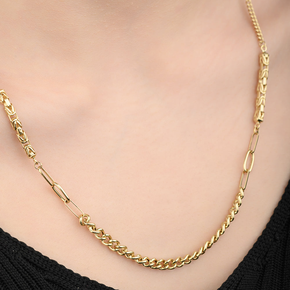 18K Wrapped Gold Necklace - M2ZT01008B/Y