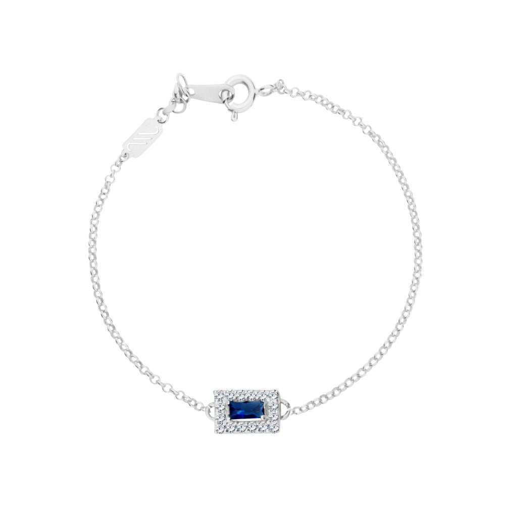 Baguette Sapphire and Diamond Bracelet - S-B170SON