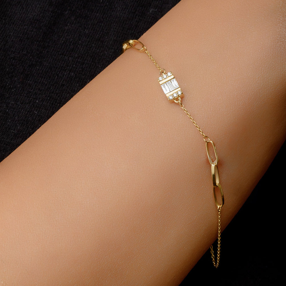 Special offer 18K Yellow Diamond Bracelet - S-B241SBON