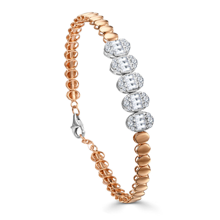 Special offer 18K Rose gold Diamond Bangle - S-B321S