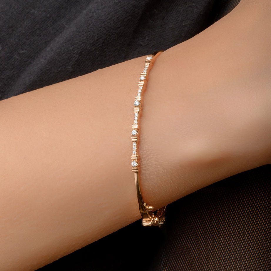 Special offer 18K Rose Diamond Bangle  - S-B330S
