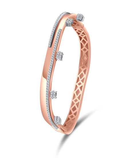 18k Rose gold Diamond Bangles - S-B348X