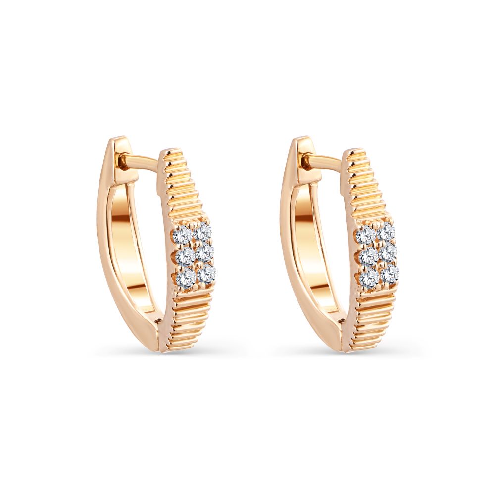 Simple Diamond Earring in Yellow gold - S-E245S