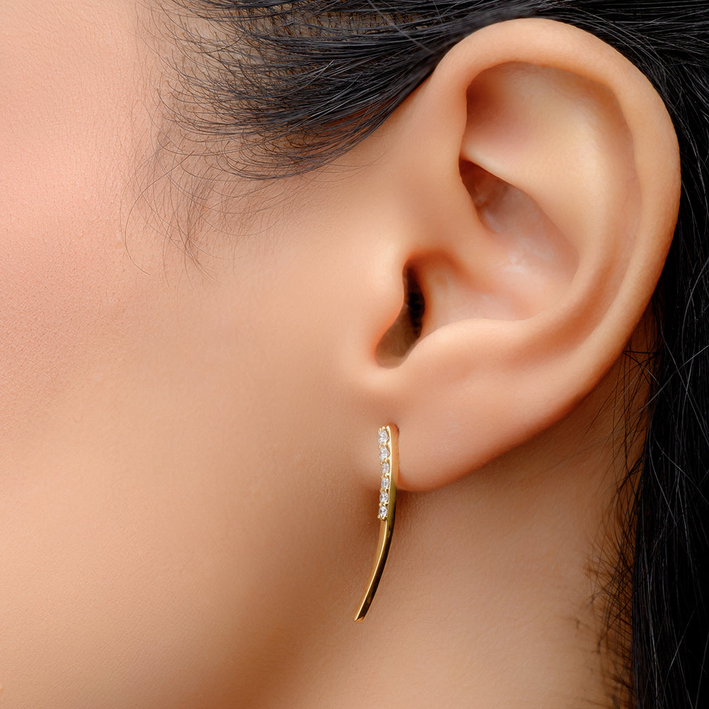 Special offer 18K Yellow Diamond Earrings - S-EN117S