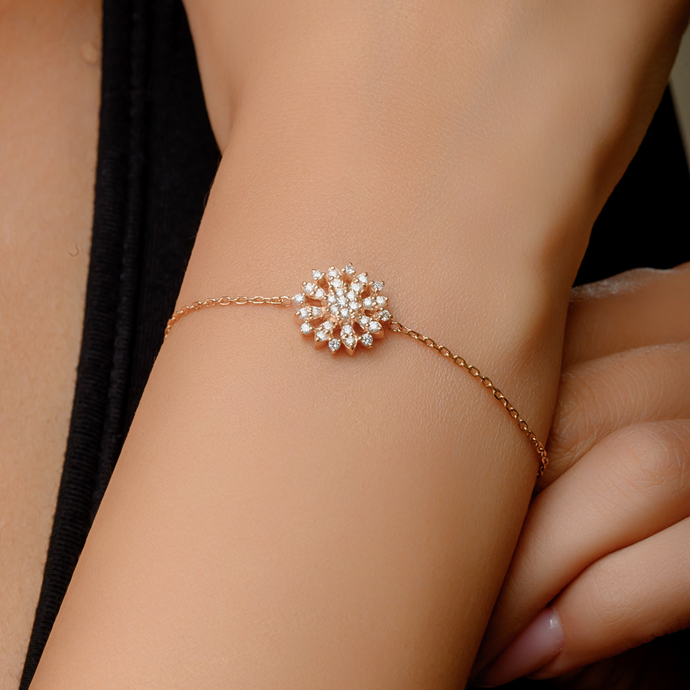 Special offer 18K Rose Diamond Chain Bracelet - S-H056BS