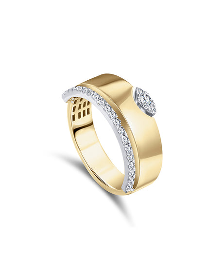 18k Yellow gold Diamond Rings -S-H064RS