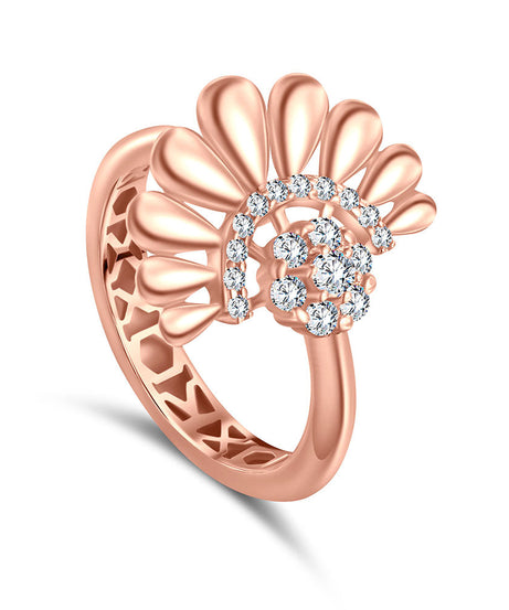18k Rose gold Diamond Rings - S-H068RS