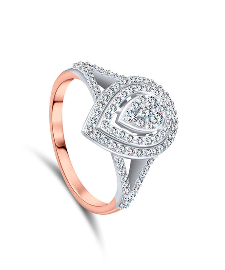18k Rose gold Diamond Rings - S-H071RS