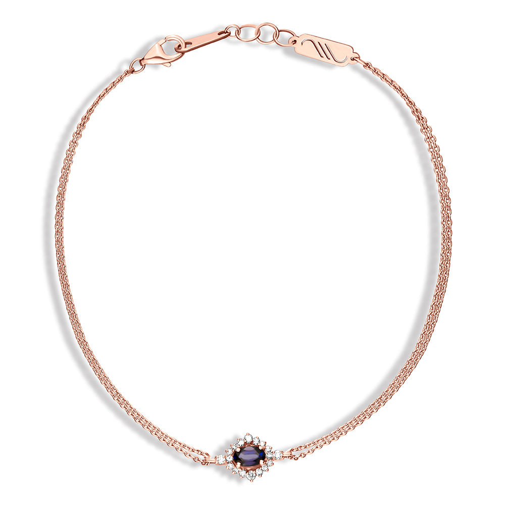 18K Belov'd Diamond Bracelet Sapphire Stone - S-H074BS