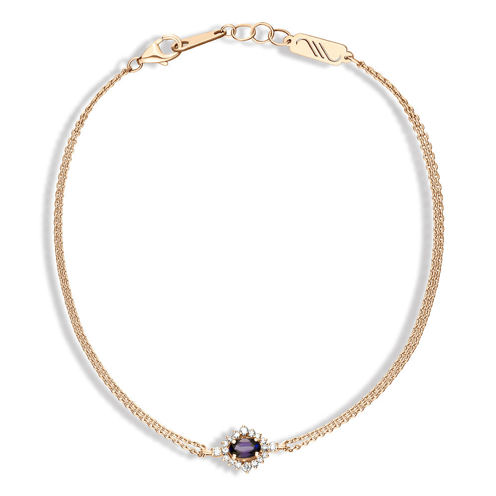 18K Belov'd Diamond Bracelet Sapphire Stone - S-H074BS