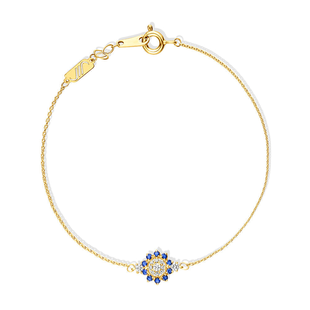 18K Belov'd Diamond Bracelet Sapphire Stone - S-H079BS