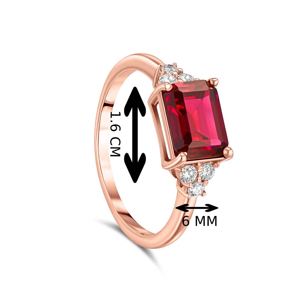 18K Belov'd Diamond Ring Emerald Stone - S-H081RS