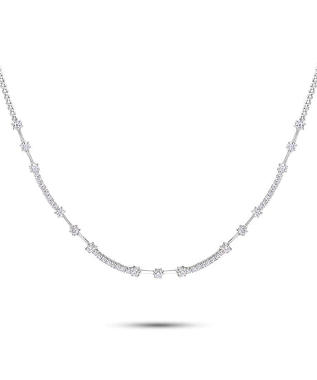 18k White gold Diamond Necklaces - S-N104S