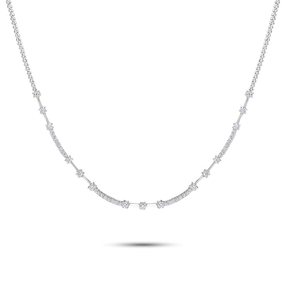 18k White gold Diamond Necklaces - S-N104S