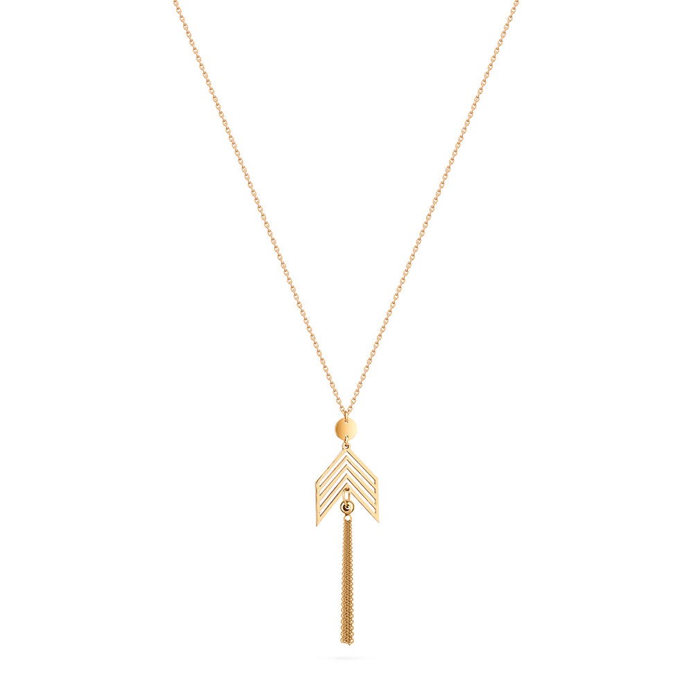 A Simple dangling necklace in 18K Yellow GOLD - S-P297G