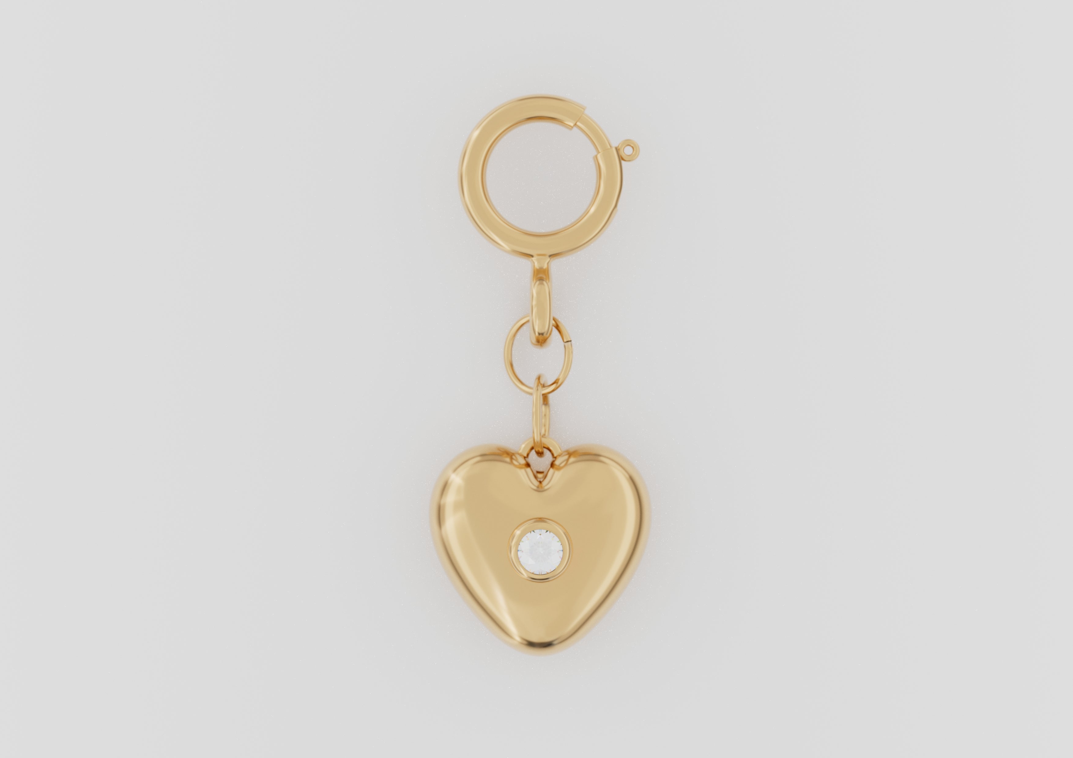 18k Gold Eternal Heart with Diamond