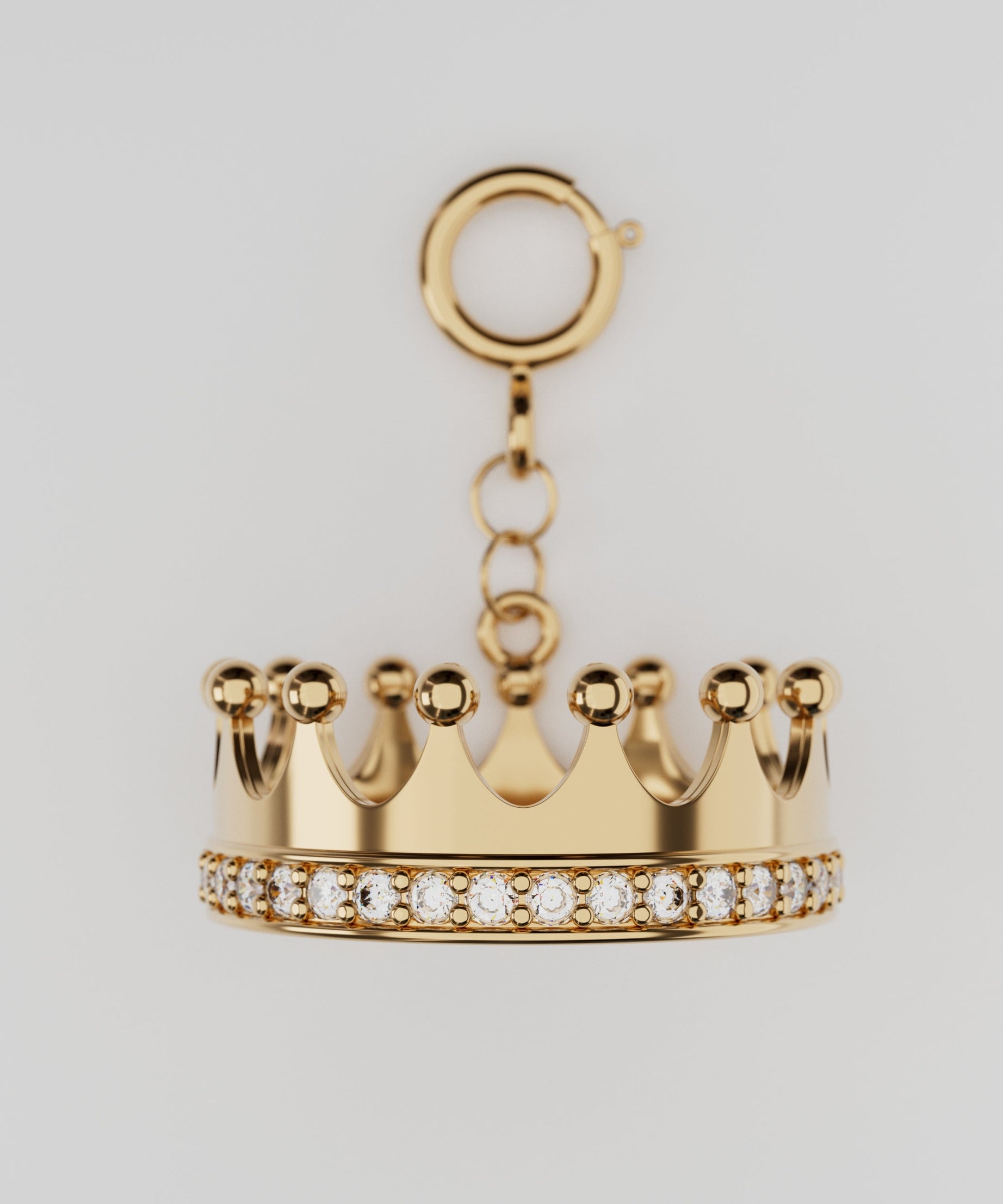 18k Gold Timeless Crown Encrusted with Diamonds