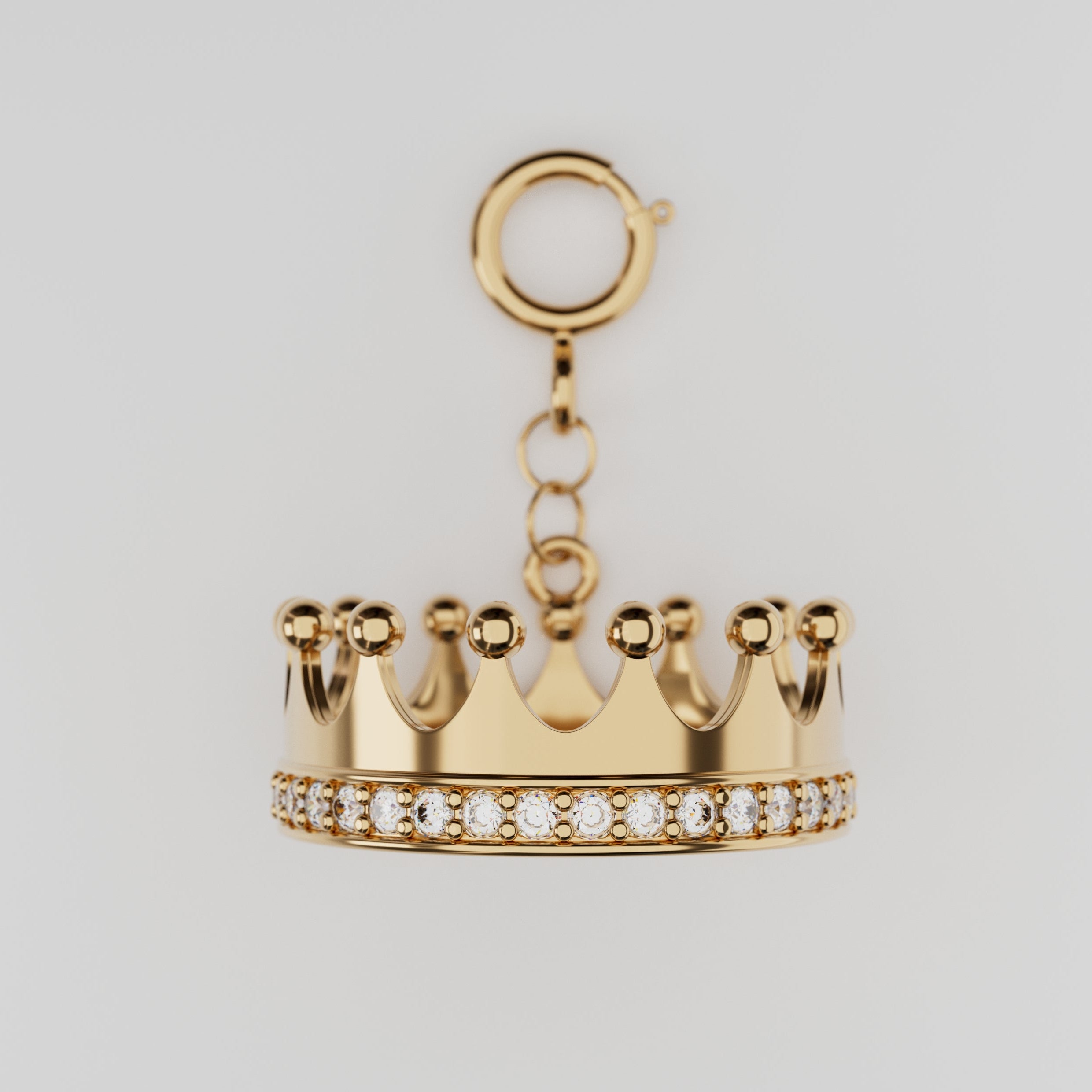 18k Gold Timeless Crown Encrusted with Diamonds