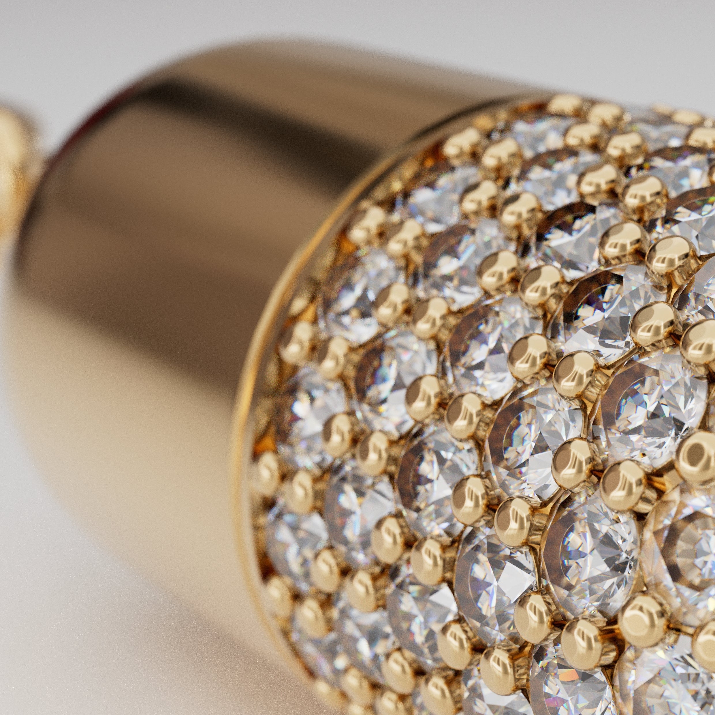 18k Gold Pill Encrusted with Diamonds