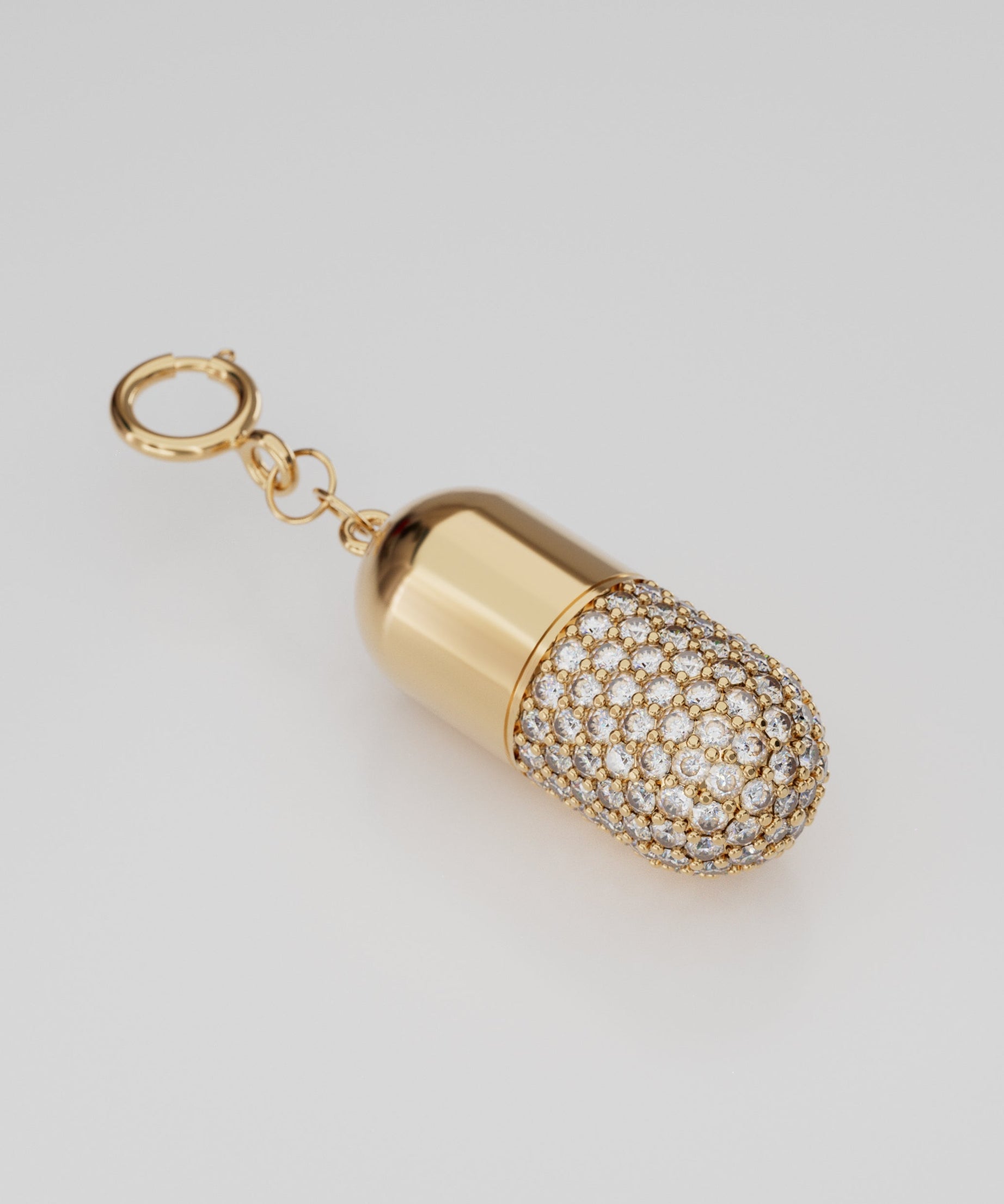 18k Gold Pill Encrusted with Diamonds