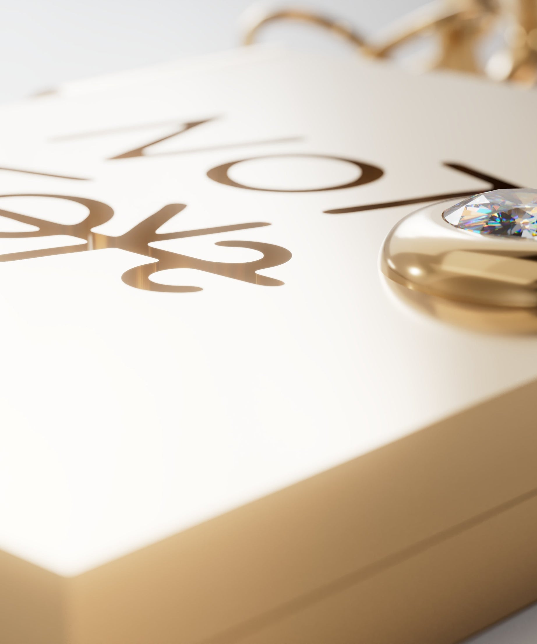 18K Gold Not Toys Book with Diamond